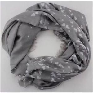 Tilo Grey Heart Print Scarf- Popsugar Must Have