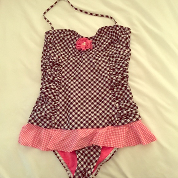 Retro one piece swimsuit