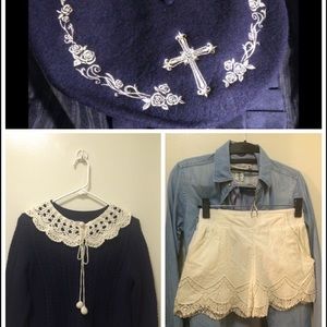 BUNDLE | Wool Beret + Decorative Collar + Skorts