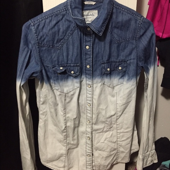 Ombré chambray button up