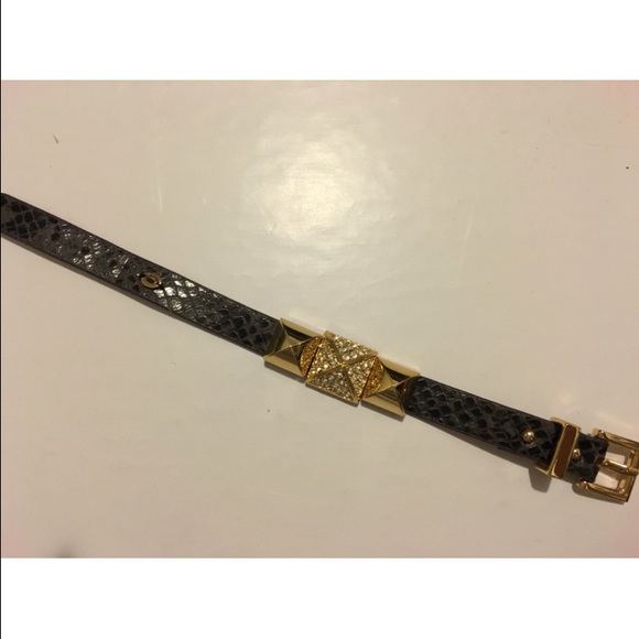 Juicy Couture leather strap bracelet
