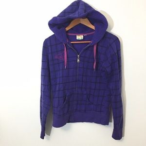 Roxy Purple Hoodie with Black Print