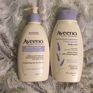 Stress relief lotion and body wash.