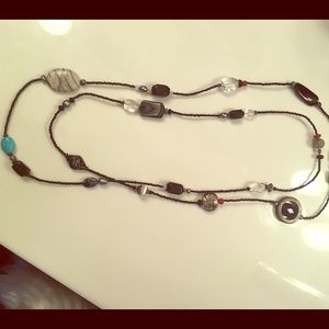 Silpada sterling silver and stone 36" necklace.