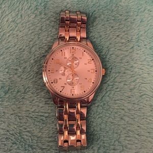 Large Face silver/gold watch