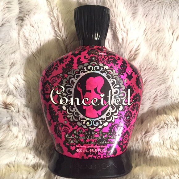 Dark tanning lotion.