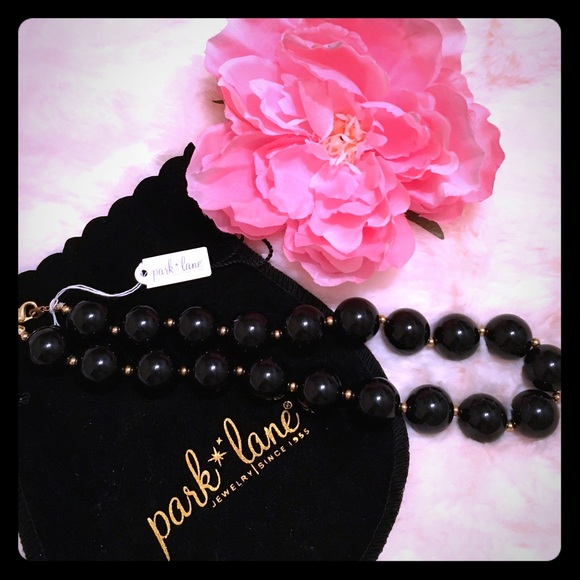 🎀NWT Park Lane Classic black pearl necklace💖