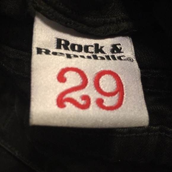 Rock & Republic Black Flare Leg Jeans - Picture 2 of 4