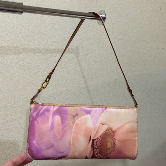 Salvatore Ferragamo Handbags - Ferragamo pink & peach flower fabric handbag