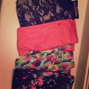 4 pairs of Fabletics workout Capris