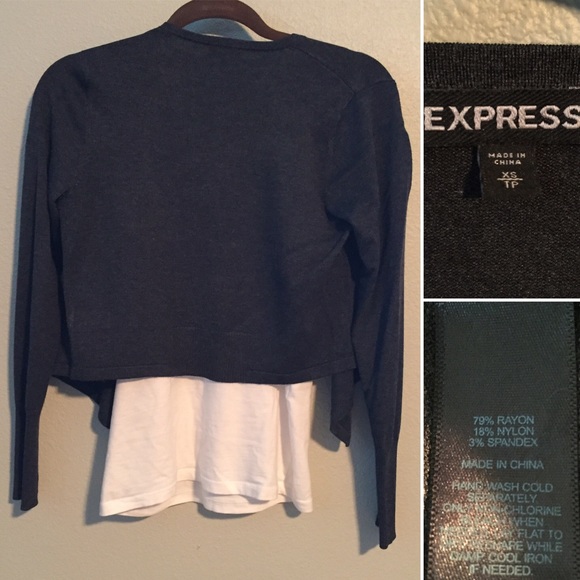 *sold* Express Cropped Cardigan - Picture 2 of 3