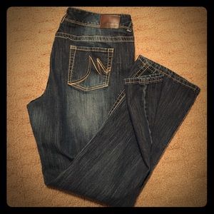 Maurices Straight Leg Dark Wash Jeans 15/16 short