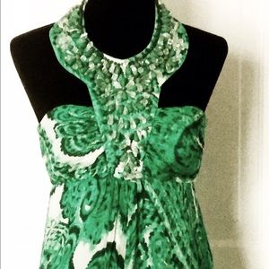 Milly beaded halter dress