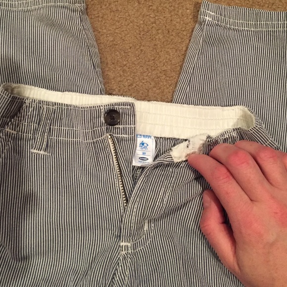 Old navy boys seersucker pants worn 1x - Picture 3 of 3