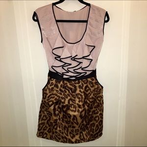 VERY J 1 PIECE LOOK LIKE 2 PIECE DRESS Sz L NWT