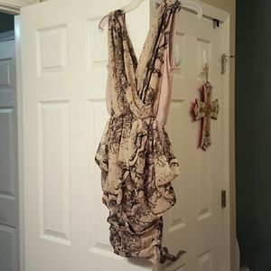 Printed draped mini dress from H&M