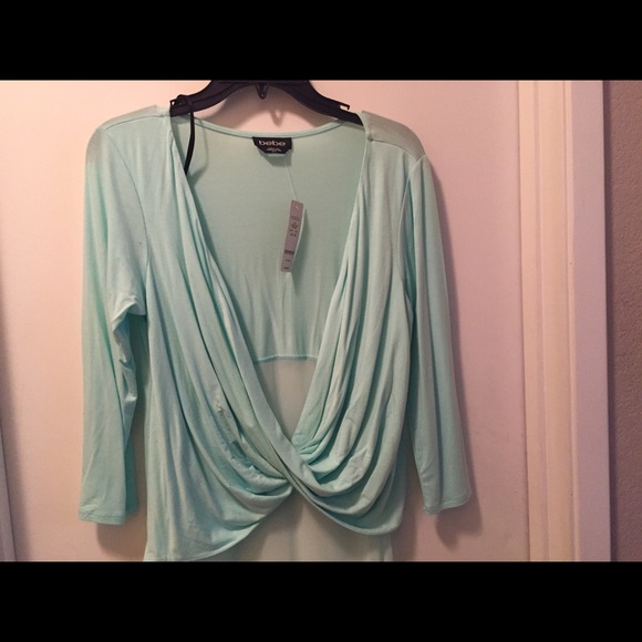 Bebe high low sheer back crop top - Picture 2 of 4