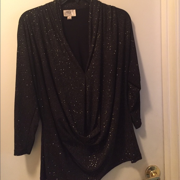 Black and gold glitter top - Picture 2 of 3