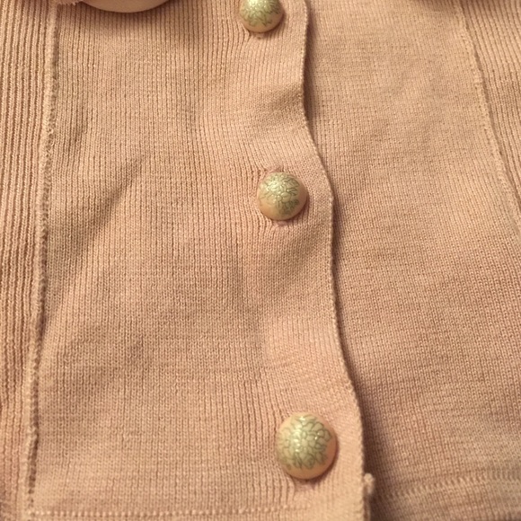 Rena Lange pink Ruffles buttoned knit cardigan 44 - Picture 2 of 4