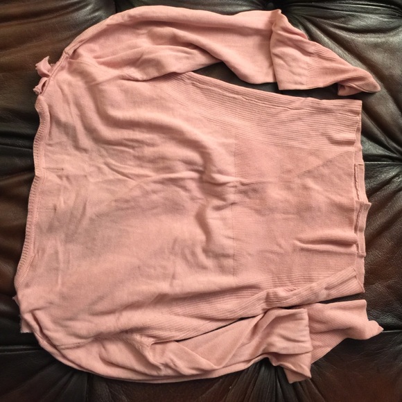 Rena Lange pink Ruffles buttoned knit cardigan 44 - Picture 3 of 4