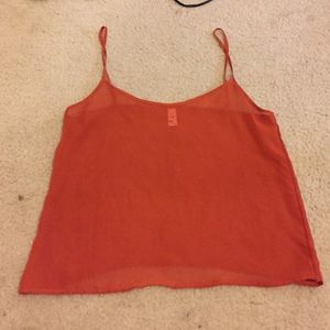 American Apparel rust chiffon top