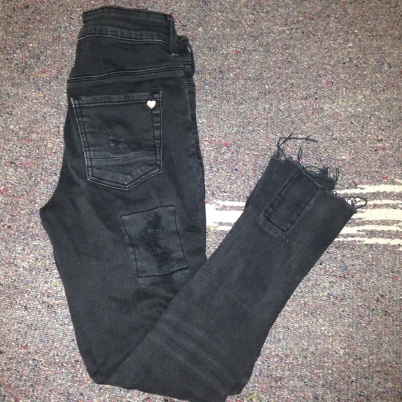 Distressed jeans