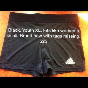Adidas Spandex (Black) Women's S/Youth XL