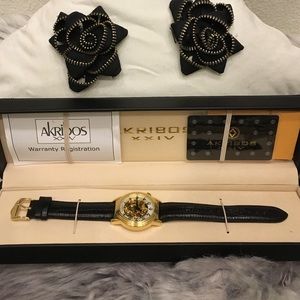 Akribos XXIV Mechanical Skeleton Watch