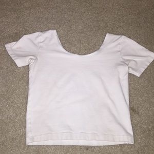 White shirt sleeved crop