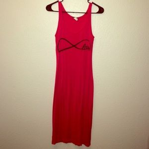 Infinity love sleeveless red dress