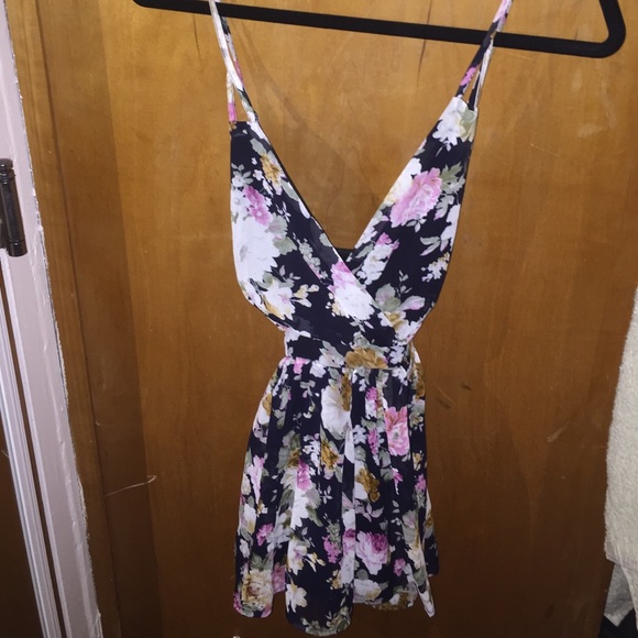 Floral spaghetti strap romper