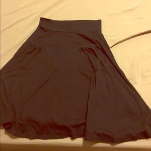 Black knee length float skirt