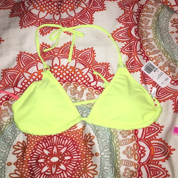 Neon Yellow forever 21 swimsuit top