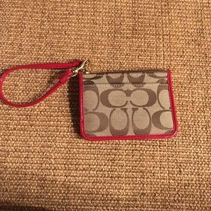 Red Coach wristlet