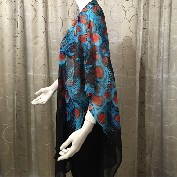 Splash Of Orange 1 Chiffon Beach Cover-Up - Picture 3 of 4