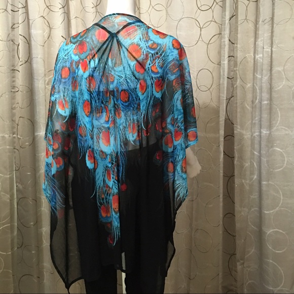 Splash Of Orange 1 Chiffon Beach Cover-Up - Picture 4 of 4