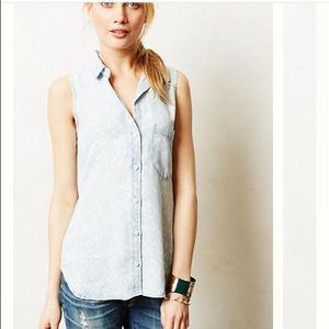 Cloth & Stone sleeveless chambray