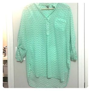 Charlotte Russe Chevron Blouse Size XL