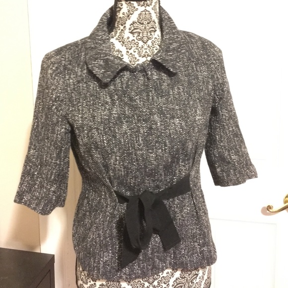 Talbots sweater button up shirt sleeve blazer - Picture 2 of 4