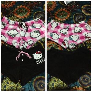 (2) Hello Kitty Plush Sleep Shorts (2) Shirts