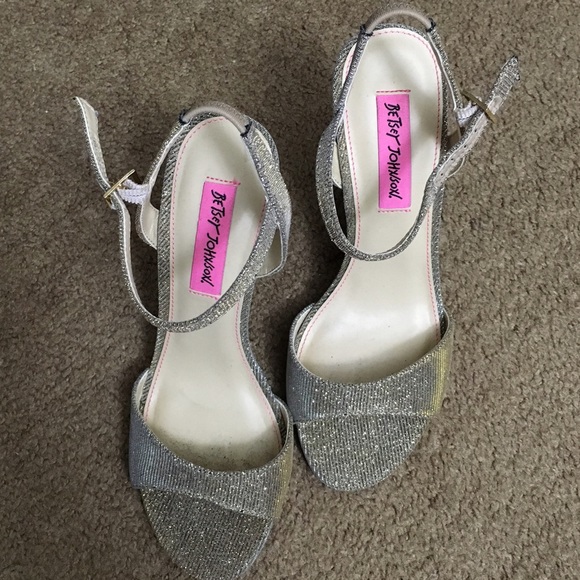 Betsey Johnson Duane glittery heels/wedges - Picture 2 of 4