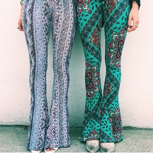 patterned bell bottoms