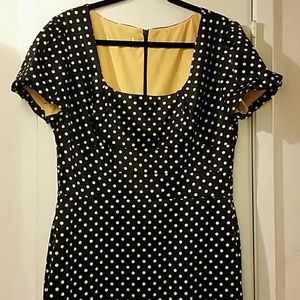 Black and White Polka Dot Dress Size 14