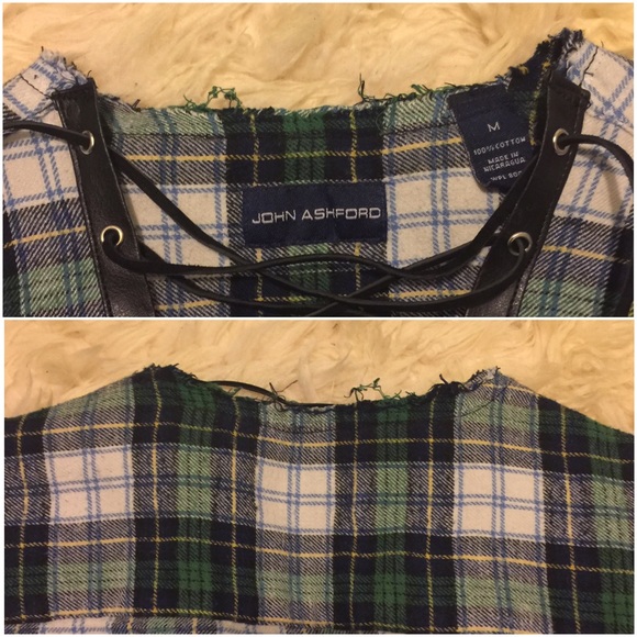 🚫Sold🚫🌵Custom Made Vintage Lace Up Flannel - Picture 4 of 4