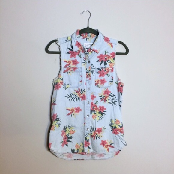 🍍 (NWOT) Bullhead • Denim Tropical Vest - Picture 4 of 4