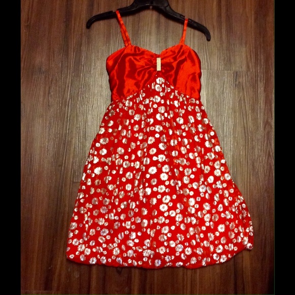 Red Chiffon Bubble Skirt, A Design Made In Hawaii - Picture 1 of 3