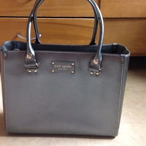 Silver Kate Spade tote