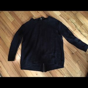 Topshop black knit oversized sweater, size 2