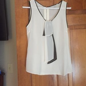 Halogen Cream/Black top.