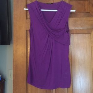Tahiti purple crossed bodice top.